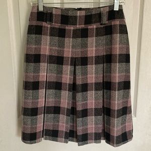Vintage Plaid Pleated Skirt